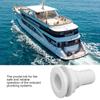 Acouto Thru Hull Fitting, 11/2in Thru Hull Fitting for Boats Marines ABS Plastic Straight Thru Hull Fitting Hose Connector Accessory(White) view 3