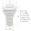 Acouto Thru Hull Fitting, 11/2in Thru Hull Fitting for Boats Marines ABS Plastic Straight Thru Hull Fitting Hose Connector Accessory(White) view 4