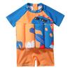 Kids Baby Boys Float Suit with Adjustable Buoyancy Dinosaur Floatation Swimsuit Floating Swimwear Bathing Suit Toddler Swim Vest with 8 Removable Buoyancy Sticks Orange Dinosaur + Guitar 3-4 Years view 1