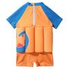 Kids Baby Boys Float Suit with Adjustable Buoyancy Dinosaur Floatation Swimsuit Floating Swimwear Bathing Suit Toddler Swim Vest with 8 Removable Buoyancy Sticks Orange Dinosaur + Guitar 3-4 Years view 2