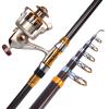 XINNUO Telescopic Carbon Fiber Fishing Rod with 5000 Metal Spinning Reel Super-Hard Long-Range Sea Pole Travel Rock Fishing Rod Set for Fishing Beginner and Angler 2.1m-3.6m (Size : 3.6m) view 1