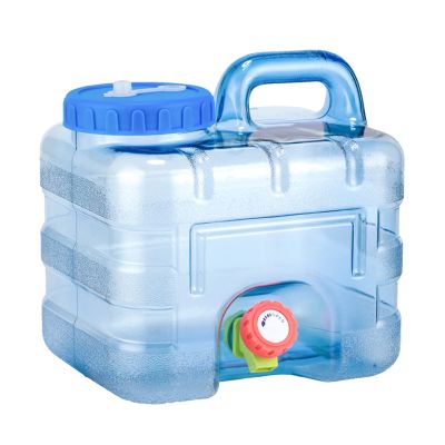5/5.5L/7.5/8/10/12L Capacity Outdoor Water Bucket Portable Driving Water Storage Bucket Tank Container with Faucet for Camping Picnic,7.5 Liters