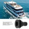 Acouto 1 1/2 inch Through Hull Fitting, 11/2in Thru Hull Fitting for Boats Marines ABS Plastic Straight Thru Hull Fitting Hose Connector Accessory(Black) view 3