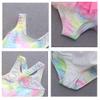 DYMCII Girls One-Piece Rainbow Swimsuits Toddler Kids Mermaid Fishscale Bathing Suits Outdoors Jumpsuit Swimwear w/Cap Rose 3-4T view 4