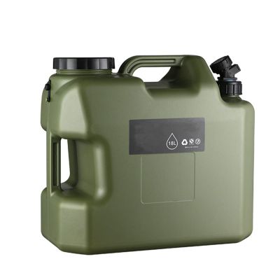 10/18/25L Outdoor Water Storage Containers with Faucet Portable Home Car Large Water Bucket Food-Grade PE Jug Tank for Camping Hiking,18 Liters
