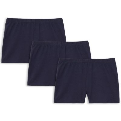 French Toast Girls Biker Shorts - 3 Pack Soft Cotton Stretchy Under Girls Bike Shorts for Uniforms Skirts and Dresses, Size X-Large, Navy/Navy/Navy