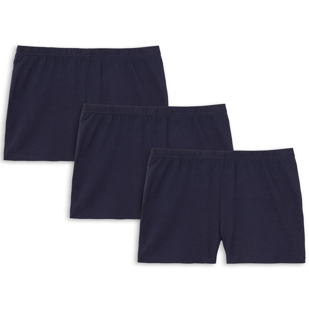 French Toast Girls Biker Shorts - 3 Pack Soft Cotton Stretchy Under Girls Bike Shorts for Uniforms Skirts and Dresses, Size X-Large, Navy/Navy/Navy