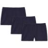 French Toast Girls Biker Shorts - 3 Pack Soft Cotton Stretchy Under Girls Bike Shorts for Uniforms Skirts and Dresses, Size X-Large, Navy/Navy/Navy view 1