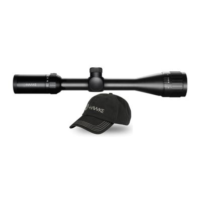 Hawke Sport Optics Vantage 4-12x40 AO Mil Dot Riflescope Bundle with Distressed Cap (Black and Gray) (2 Items)