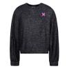 Hurley girls Soft Knit Long Sleeve Top Shirt, Black Heather, Large US view 1