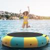 GYMAX Water Trampoline, Floating Lake Trampoline with Electric Pump & Rope Ladder, Inflatable Water Bouncer for Lake, Heavy Duty for Adults (12Feet Yellow) view 1