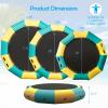 GYMAX Water Trampoline, Floating Lake Trampoline with Electric Pump & Rope Ladder, Inflatable Water Bouncer for Lake, Heavy Duty for Adults (12Feet Yellow) view 2