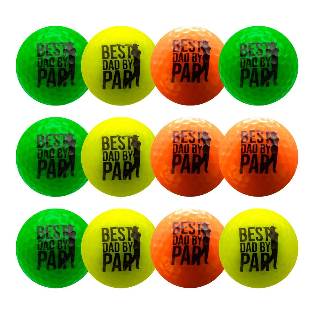 Best Dad by Par Fathers Day Golf Balls  12-Pack Golf Gift  Tournament Quality Balls  Unique Gift for Dad or Grandpa