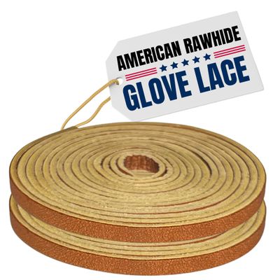 Covey Sports Baseball Glove Laces for Repair & Relacing - Genuine American Rawhide Leather Glove Lacing Kit - Softball Lacing Mitt Relace Thread Strings - Multiple Colors Available (Dark Tan)
