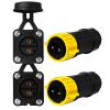 GaiRen 2 Pin 50Amp Trolling Motor Plug Receptacle Set, 12/24/36/48 Volt Marine Boat Power Waterproof IP67 Connector Trolling Boat Plug for Trolling Motors Compatible with 6/8 AWG wire Yellow 2 Pack view 1