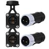 GaiRen 2 Pin 50Amp Trolling Motor Plug Receptacle Set, 12/24/36/48 Volt Marine Boat Power Waterproof IP67 Connector Boat Plug for Motors, Compatible with 6/8 AWG Wire White 2 Pack view 1