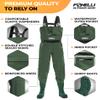 Foxelli Chest Waders  Waterproof 2-ply Nylon/PVC Camo Hunting Fishing Waders for Men and Women with Boots view 4