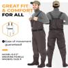 Foxelli Chest Waders  Waterproof 2-ply Nylon/PVC Camo Hunting Fishing Waders for Men and Women with Boots view 2