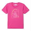 Columbia Toddler Girls Mirror Creek Short Sleeve Graphic Shirt, Pink Ice/Camp Tunes Graphic, 2T view 1