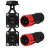 GaiRen 50Amp Trolling Motor Plug Receptacle Set, 12/24/36/48 Volt Marine Boat Power Connector Red 2 Pack view 1