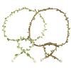 Artificial Leaf Skinny Belts Twisted Braided Waist Rope with Faux Pearl for Women Dresses DIY Wreath Gift Wraping Craft view 1