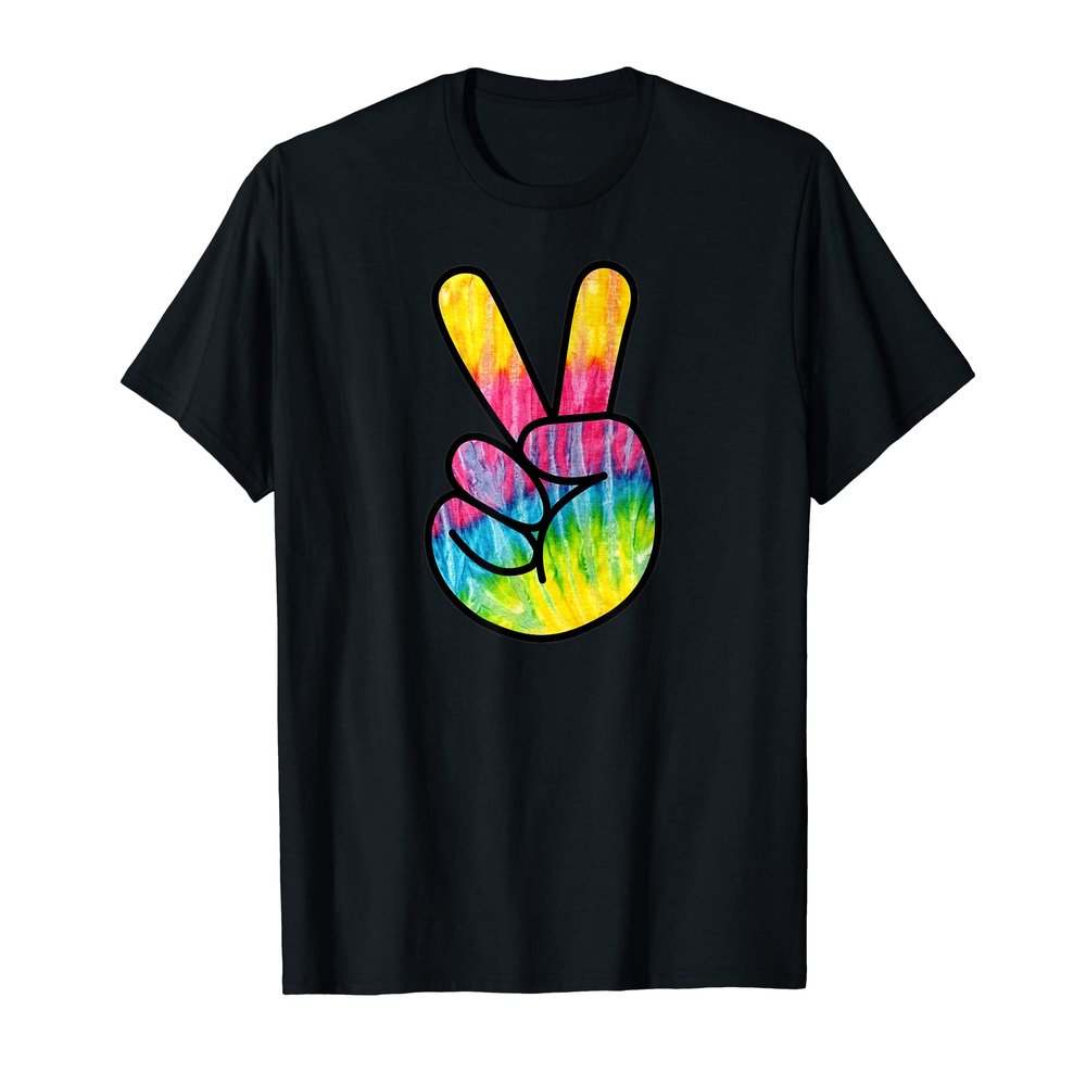 Retro Peace Hand Tye Dye T-Shirt
