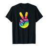Retro Peace Hand Tye Dye T-Shirt view 1