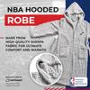 Northwest NBA Adult Plush Hooded Robe with Pockets - 100% Polyester Sherpa Blend - Machine Washable - Relaxation & Style (Utah Jazz - Gray, One Size) view 2