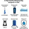Adjustable Length Mummy Style Kids Sleeping Bag with Pillow Sleeve, 4 Season 32  59F, Lightweight and Backpacking Style, Ideal for Camping, Sleepover, Boys, Girls, Youth and Toddlers view 4