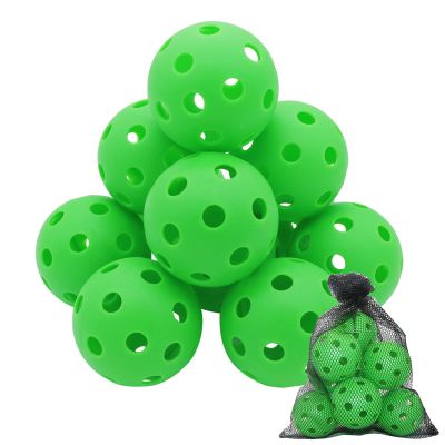 Avesfer 12 Pack Plastic Practice Baseballs with Mesh Bag [Anti-Crack] Soft Training Baseball Balls Hitting Batting Indoor Outdoor Lightweight Hollow for Team Drills Coaching 9 inch Green