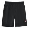 Boys Quick-Dry Solid Color Swim Shorts with Stretchable Waistline - UPF 50+, Rashguard Above Knee Bathing Suit Board Trunks - Soft & Linerless for Kid's Comfort - Made in USA - 7, Black view 1