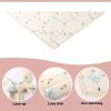 AWAYTR 2Pcs Floral Hair Bandanas Tie-back Head Kerchief for Women Flower Mesh Hair Scarves Lightweight Triangular Head Scarf (Lace trim(Blue/Pink)) view 4
