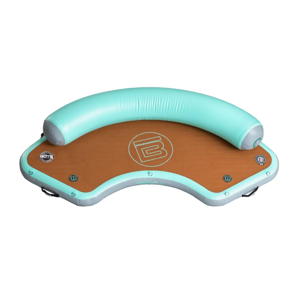 BOTE Inflatable Dock Hangout Suite 120 Degree Size Floating Party Raft Lake Beach Adults Kids Family Friendly MAGNEPod Compatible Packable Portable Towable