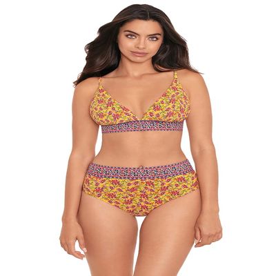 Skinny Dippers Women's Swimwear Isabelle Bridgette Tie Back Soft Cup Bikini Top, Bumble, Large