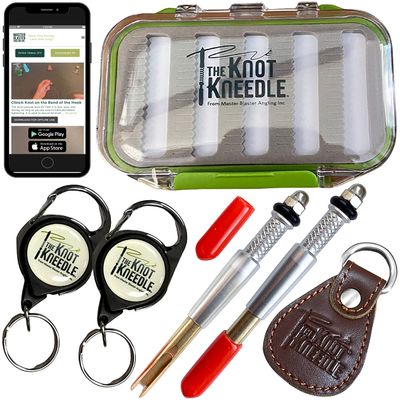 The Knot Kneedle Epic  Advanced Fishing Knot Tying Tool for 25+ Knots  Fast, Easy Knot Tyer for Fly Fishing, Small Tippet, and Weak Grip Strength  Anodized Aluminum & Stainless Steel