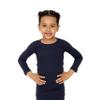 Fun and Function Ribbed Hug Tee - Long Sleeve, Gentle Compression Shirt for Boys & Girls - Sensory Shirt, Navy view 1
