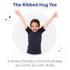 Fun and Function Ribbed Hug Tee - Long Sleeve, Gentle Compression Shirt for Boys & Girls - Sensory Shirt, Navy view 2