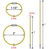TopTie 20PCS Key Chain Stainless Steel Wire Key Ring, 6-Inch Silver Cable Dog Tag Ring Luggage Tag Loops view 2