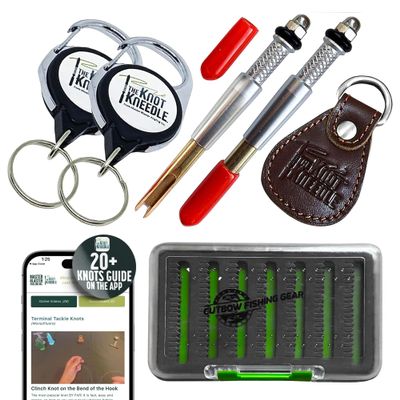 KNOT KNEEDLE - Fishing Knot Tying Tool, Fish Hook Tying Tool, Fish Knot Tying Tool, Quick Fishing Line Tie Tool for Hooks & Lines, Fishing Gear & Accessories - 5-Piece Bundle