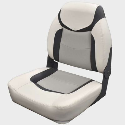 Marine Boat Folding Fishing Seat 75158WCG | White Charcoal Gray