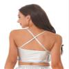 Manyakai Women Shiny Sequined Tassel Belly Dance Crop Top Rhinestone Camisole Performance Costume Silver X-Large view 4