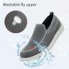 1TAZERO Wide Shoes for Men | Wide Width Slip on Shoes | Men Loafer Casua Shoes | Walking Shoes for Men with Arch Support Summer Boat Shoes for Plantar Fasciitis Grey Size 16 view 3