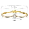 Gemsme 18K Yellow Gold Plated 3.0mm Bracelet Classic Hypoallergenic Cubic Zirconia Tennis Bracelet for Women 8.5 Inch view 2