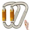 Carabiner Caribeener Clips Heavy Duty Large Alloy Steel D Ring Shape Locking Carabiner for Hammock,Keychain,Outdoor,Camping,Hiking,Dog Leash Harness view 1