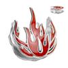 Pierced Owl 316L Stainless Steel Red Flame Saddle Spreader Ear Gauges, Sold as A Pair (16mm (5/8")) view 2