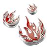 Pierced Owl 316L Stainless Steel Red Flame Saddle Spreader Ear Gauges, Sold as A Pair (16mm (5/8")) view 3