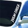 Dabbledown Dream Chaser Version White DD202 Lowrider Car Truck Window Windshield Lettering Decal Sticker Decals Stickers Drift Dub Lowered JDM Fresh Detailed Stance Fitment 4x4 (5" x 24") view 1