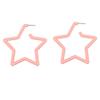 80 90s Colorful Big Acrylic Star Hoop Earrings Neon Geometric Party Accessories for Women Fluorescence Statement Jewelry-Pink view 1