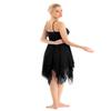 Sywiyi Women's Sleeveless High Low Leotard Dress Ballet Dance Flowy Dress Lyrical Dance Performance Costume Black Small view 4