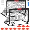 Kids Soccer Goals for Backyard Set - 2 of 4' x 3' Portable Soccer Goal Training Equipment, Pop Up Toddler Soccer Net with Soccer Ball, Stocking Stuffers for Kids Youth Outdoor Games, Sports Play Gifts view 1